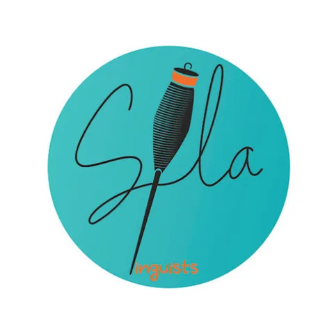 Logo von SILA Linguists in einem petrolfarbenen Kreis